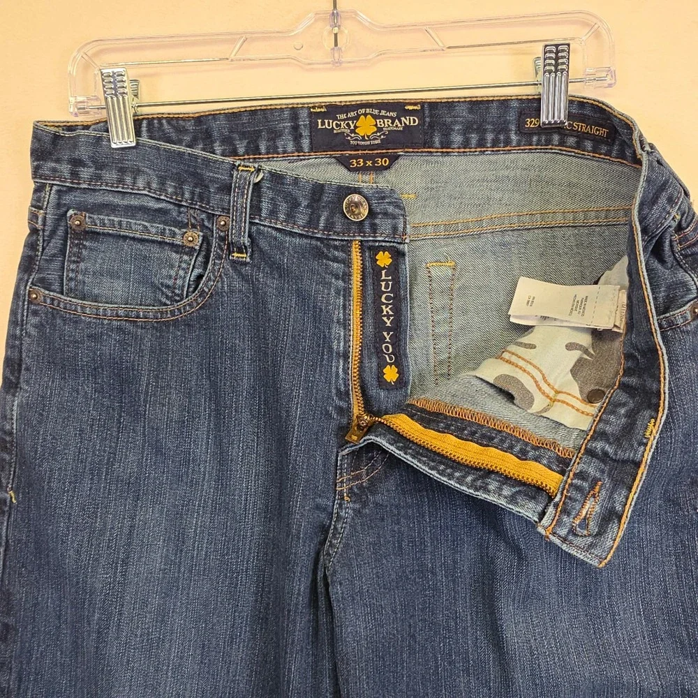 Lucky Brand Jeans Mens 33x30‎ Dark Wash 329 Classic Straight Casual Preppy